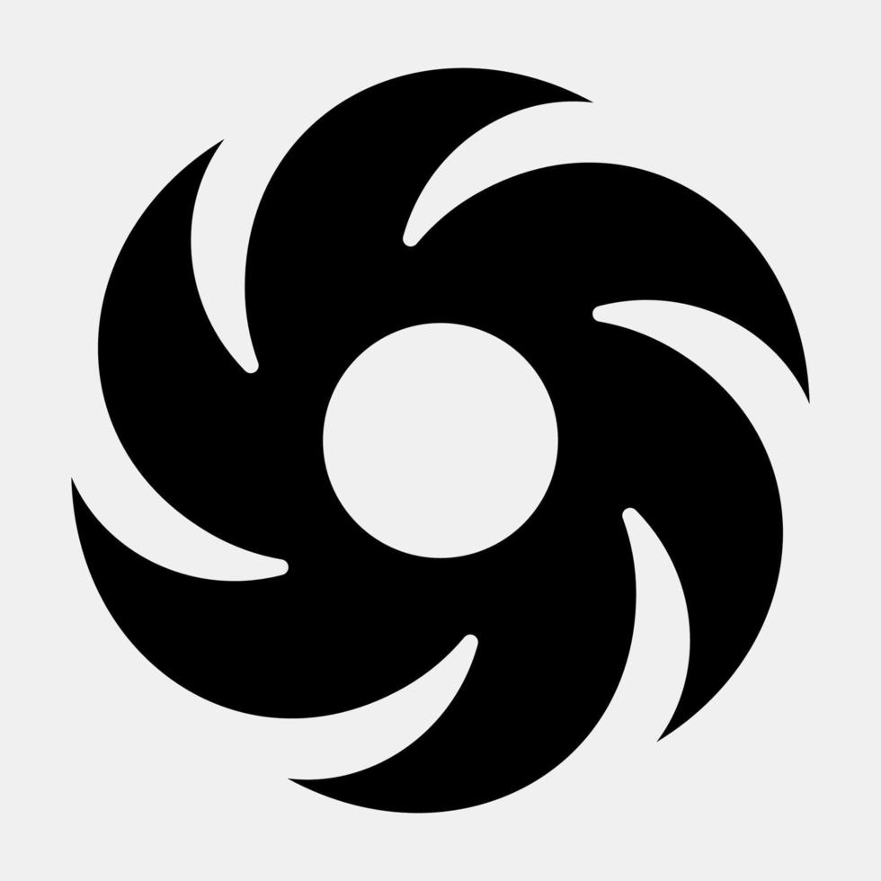 Icon hurricane. Weather elements symbol. Icons in glyph style. Good for prints, web, smartphone app, posters, infographics, logo, sign, etc. vector