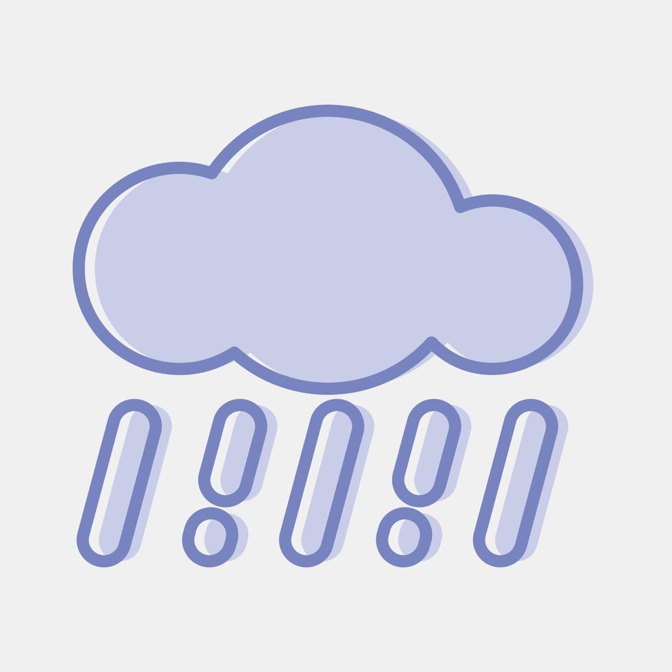 icono lluvia. clima elementos símbolo. íconos en dos tono estilo. bueno para huellas dactilares, web, teléfono inteligente aplicación, carteles, infografía, logo, firmar, etc. vector