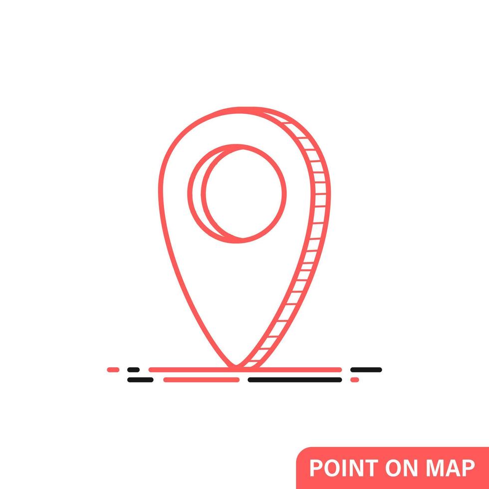 Point on map icon. We Have Moved vector