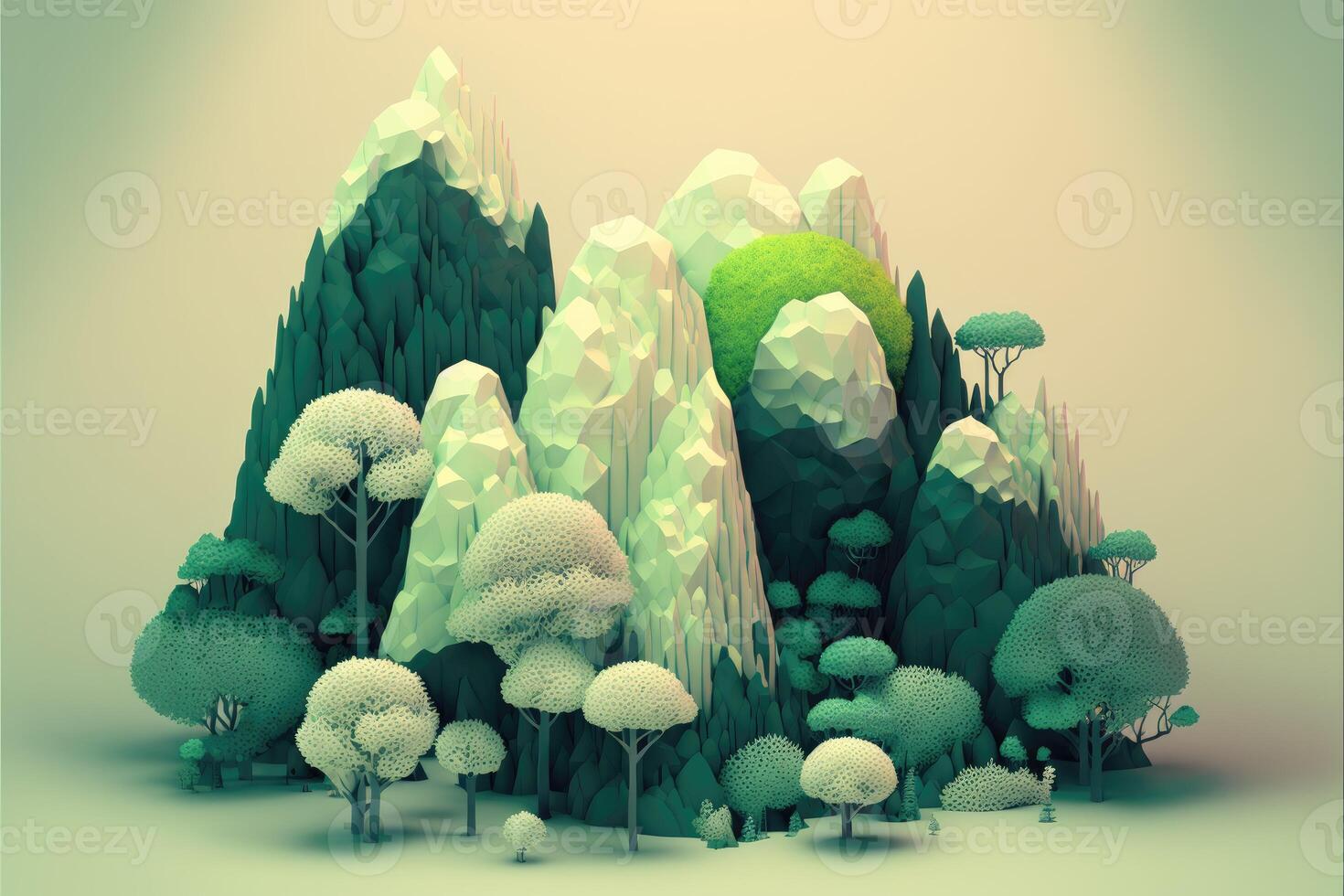 Replica forest paper art. photo