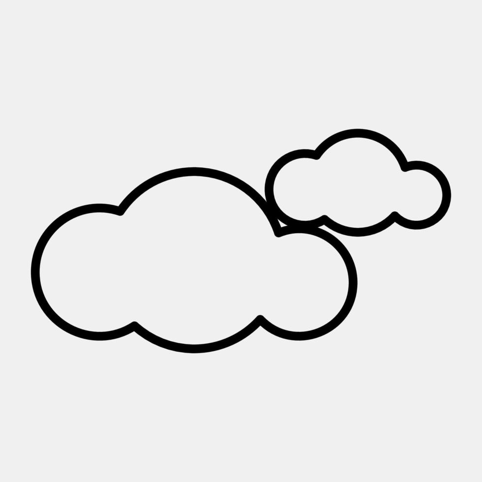 Icon cloudy. Weather elements symbol. Icons in line style. Good for prints, web, smartphone app, posters, infographics, logo, sign, etc. vector