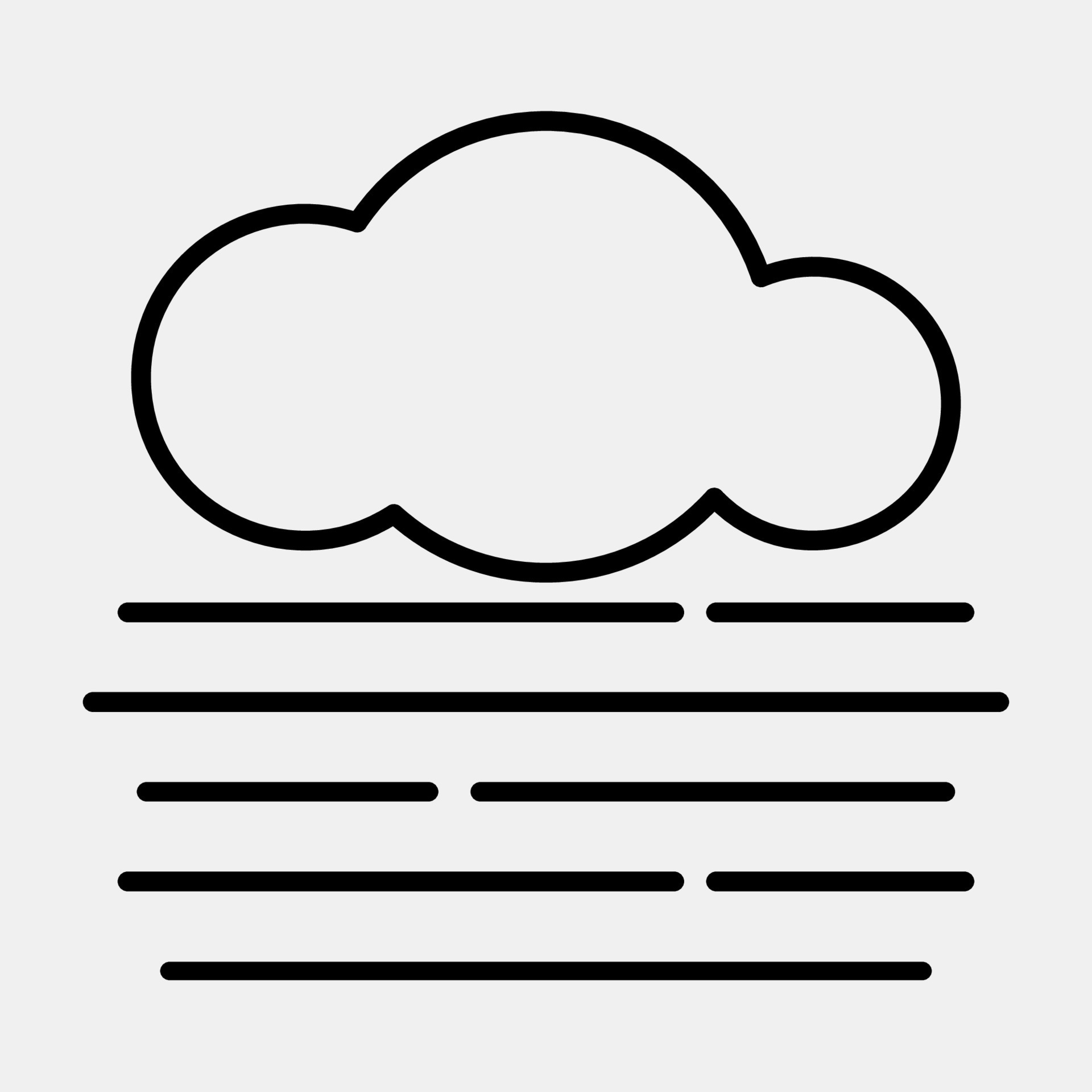 Icon fog. Weather elements symbol. Icons in line style. Good for prints, web, smartphone app