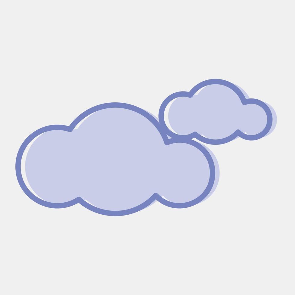 Icon cloudy. Weather elements symbol. Icons in two tone style. Good for prints, web, smartphone app, posters, infographics, logo, sign, etc. vector