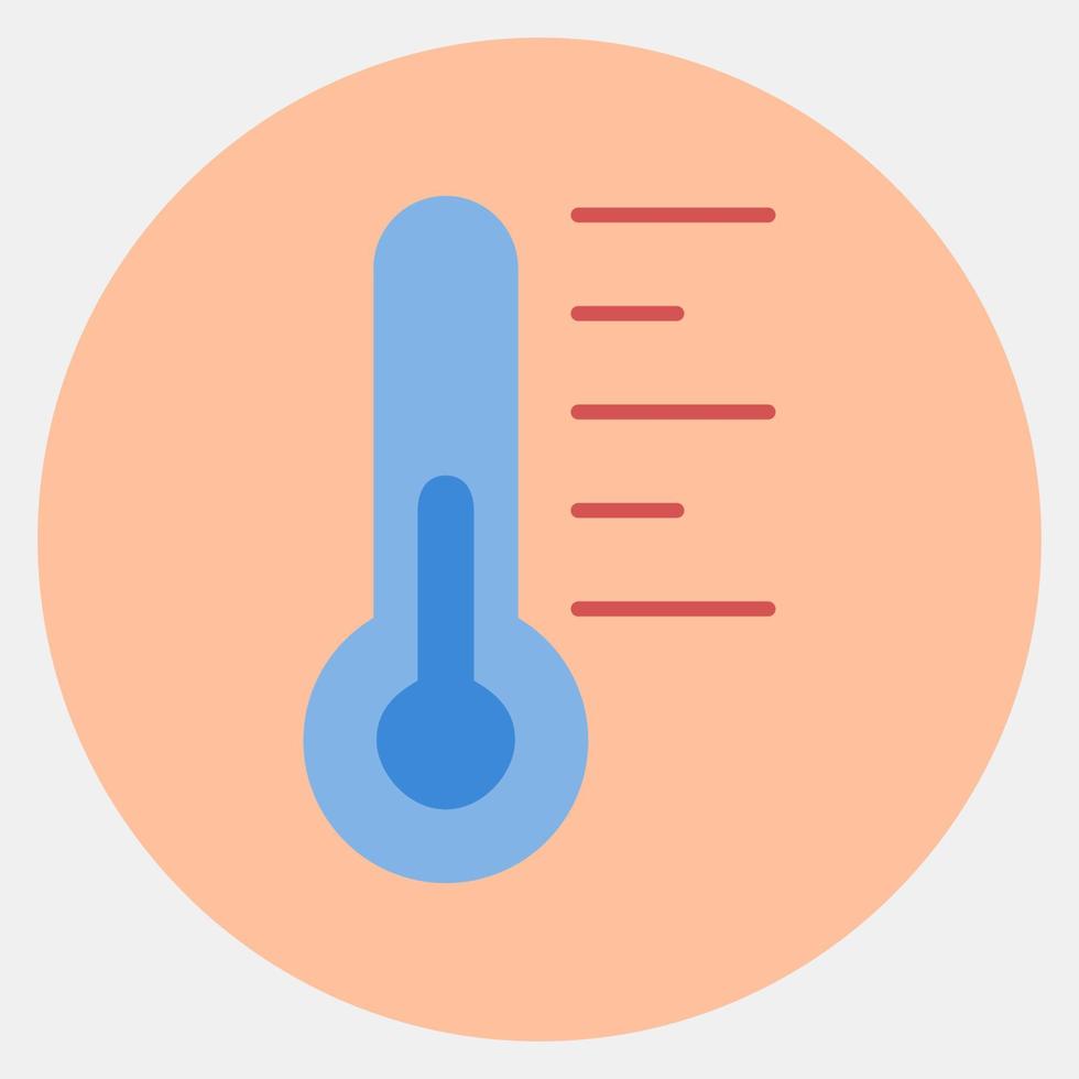 Icon temperature. Weather elements symbol. Icons in color mate style. Good for prints, web, smartphone app, posters, infographics, logo, sign, etc. vector