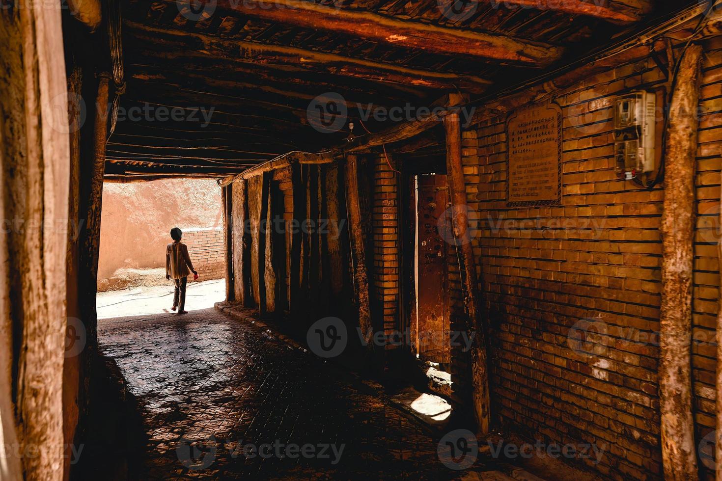 The dilapidated and long-standing Folk Houses on Hathpace in Kashgar, Xinjiang photo