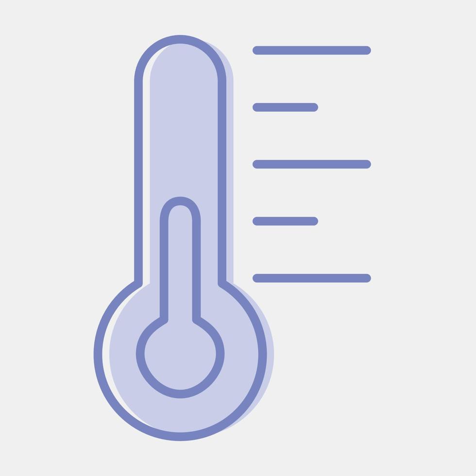 icono temperatura. clima elementos símbolo. íconos en dos tono estilo. bueno para huellas dactilares, web, teléfono inteligente aplicación, carteles, infografía, logo, firmar, etc. vector