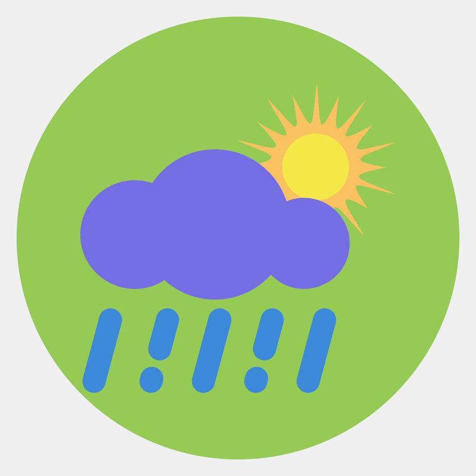 icono lluvia con Dom. clima elementos símbolo. íconos en color compañero estilo. bueno para huellas dactilares, web, teléfono inteligente aplicación, carteles, infografía, logo, firmar, etc. vector