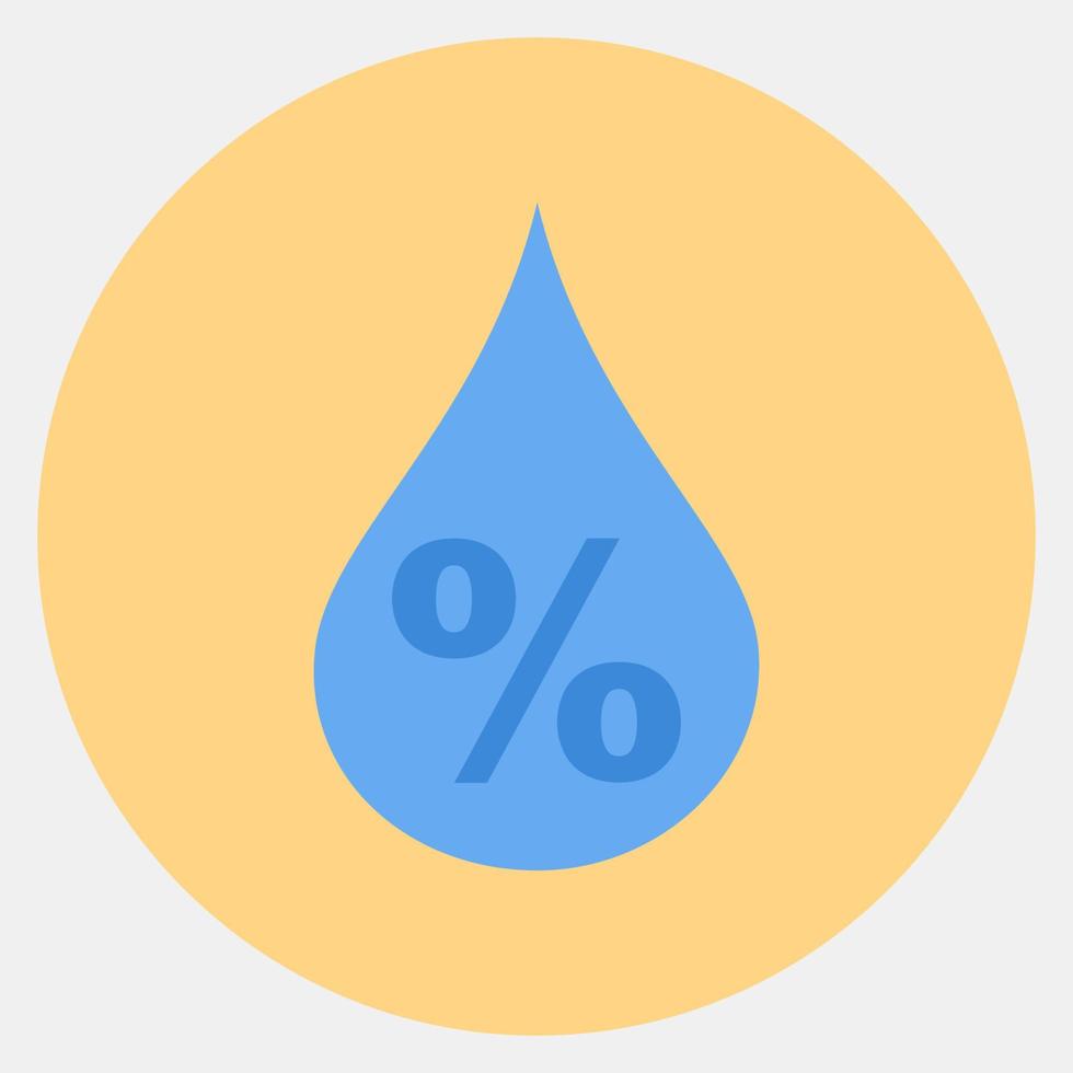Icon humidity. Weather elements symbol. Icons in color mate style. Good for prints, web, smartphone app, posters, infographics, logo, sign, etc. vector