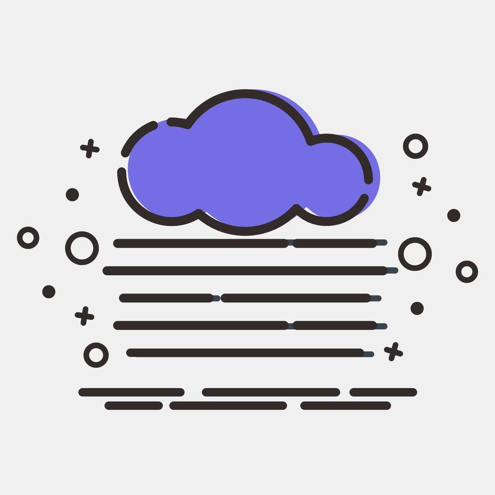 icono niebla. clima elementos símbolo. íconos en mbe estilo. bueno para huellas dactilares, web, teléfono inteligente aplicación, carteles, infografía, logo, firmar, etc. vector