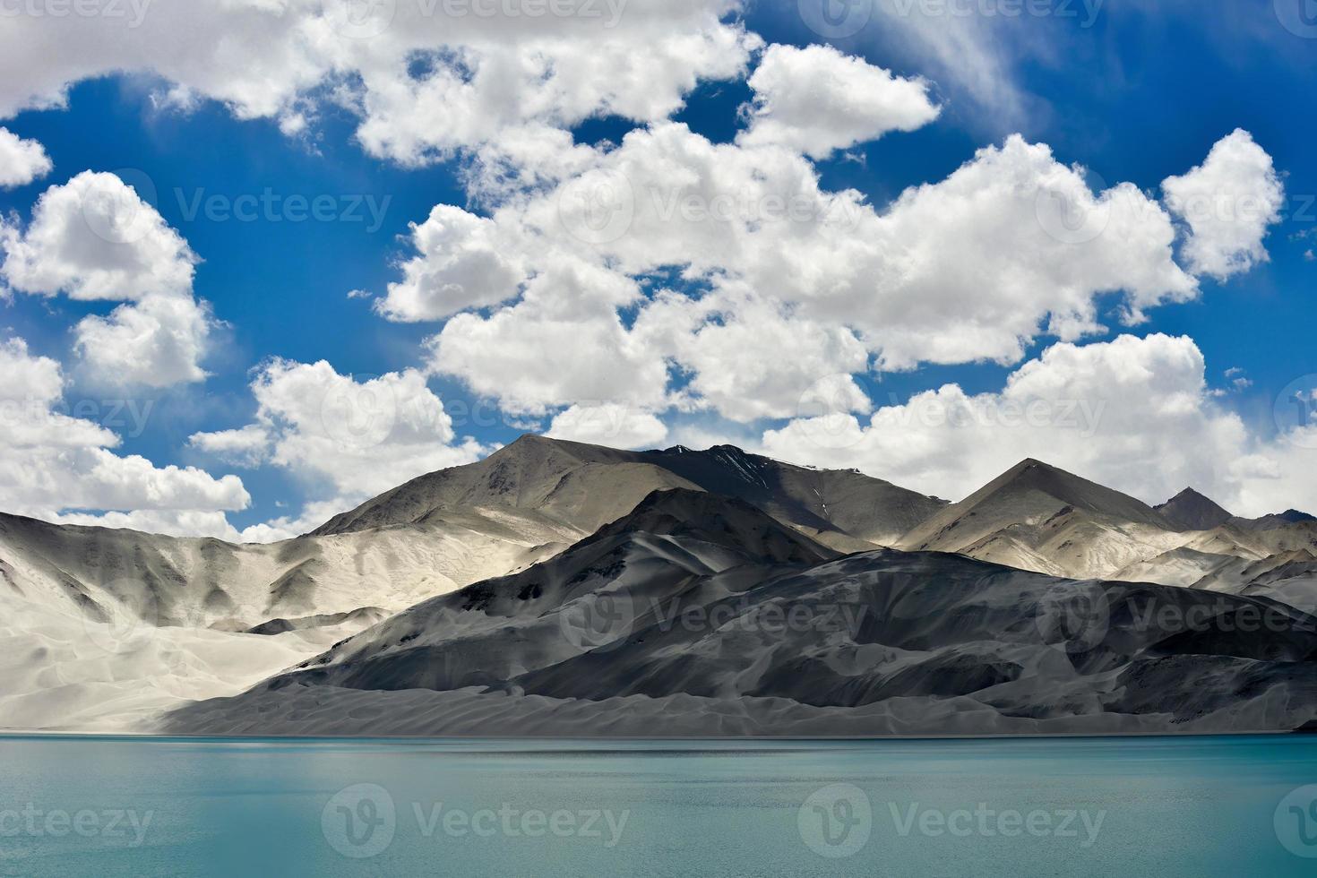 Baisha Lake in Bulunkou Reservoir, Pamir Plateau, Xinjiang photo