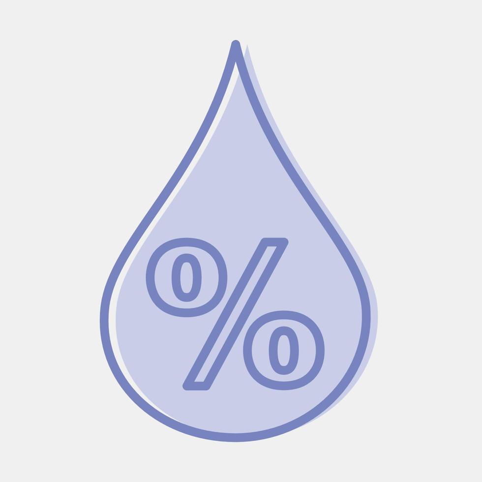 Icon humidity. Weather elements symbol. Icons in two tone style. Good for prints, web, smartphone app, posters, infographics, logo, sign, etc. vector