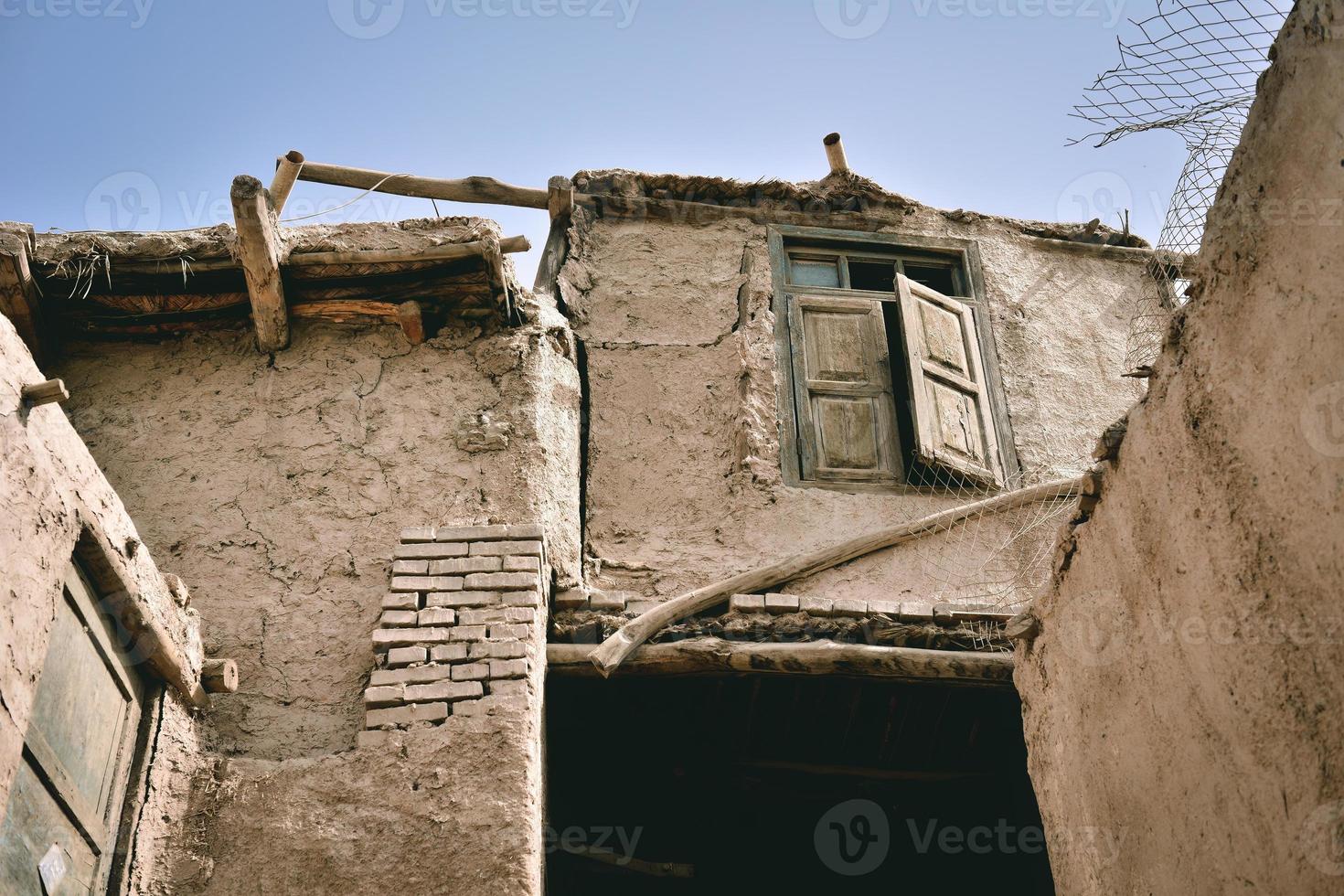 el arruinado y de larga data gente casas en ritmo en kashgar, Xinjiang foto