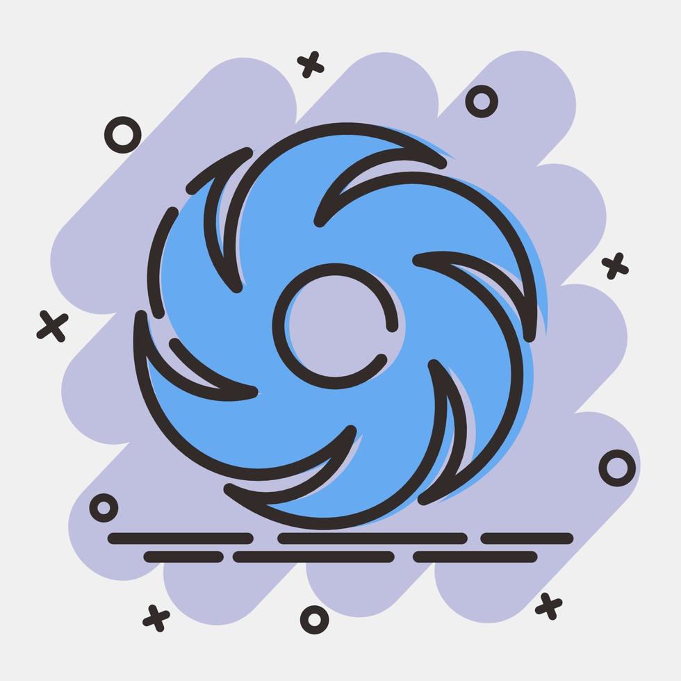 Icon hurricane. Weather elements symbol. Icons in comic style. Good for prints, web, smartphone app, posters, infographics, logo, sign, etc. vector