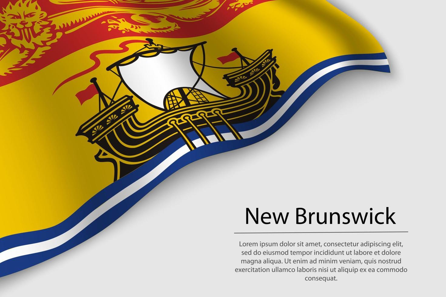 ola bandera de nuevo Brunswick es un región de Canadá vector