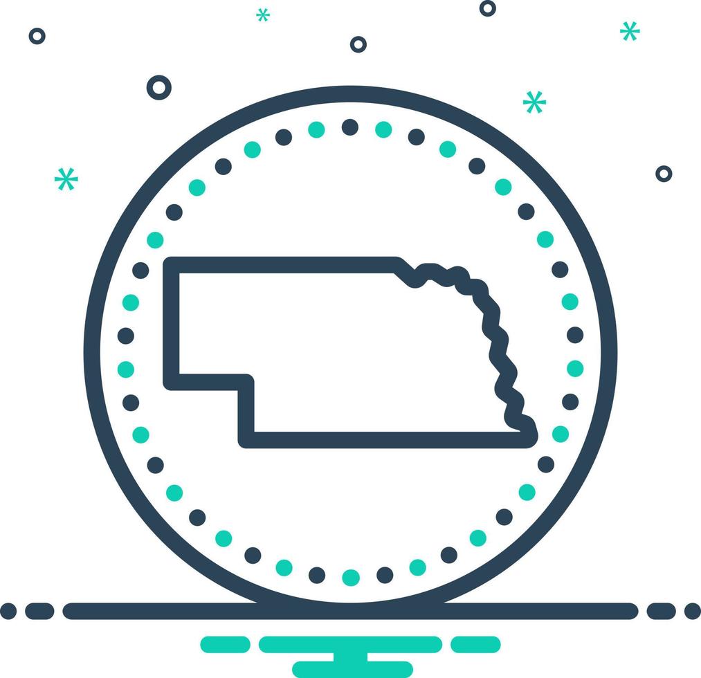 mix icon for nebraska vector