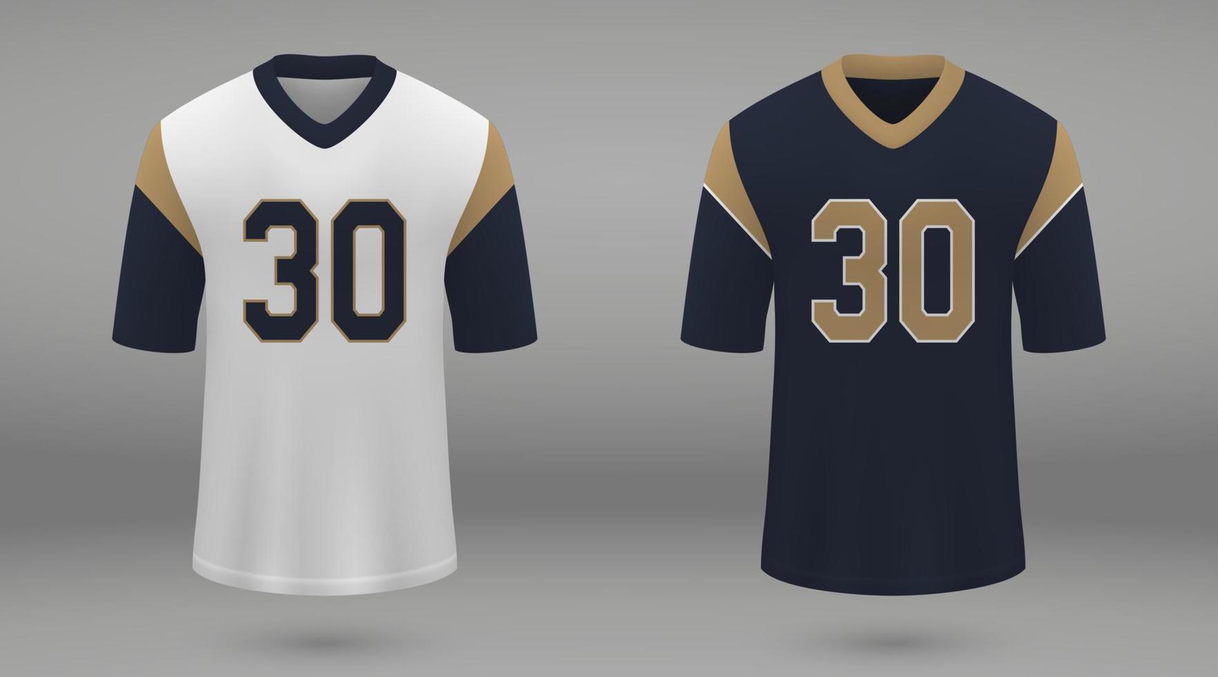 Realistic american football jersey vector