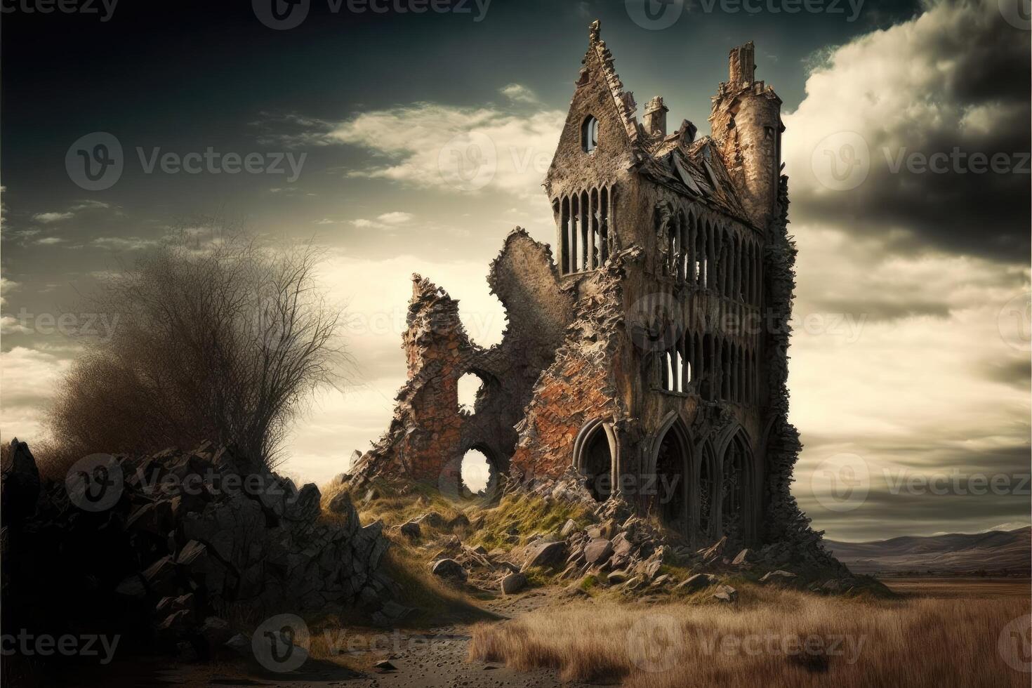 Historic castle ruins. photo