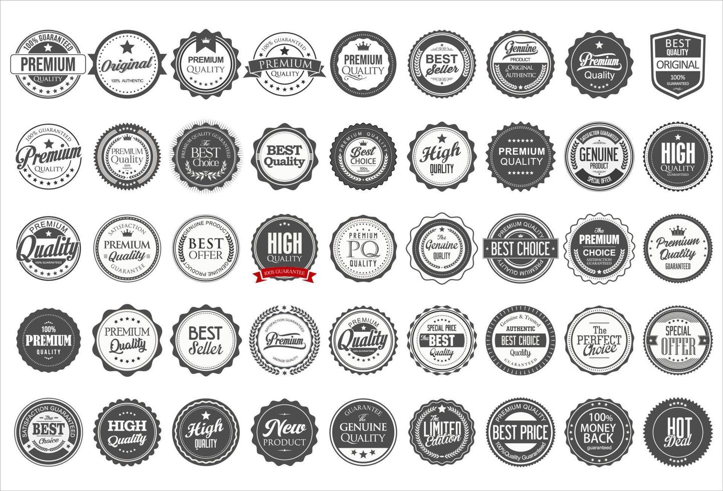 Retro vintage badge and label collection vector
