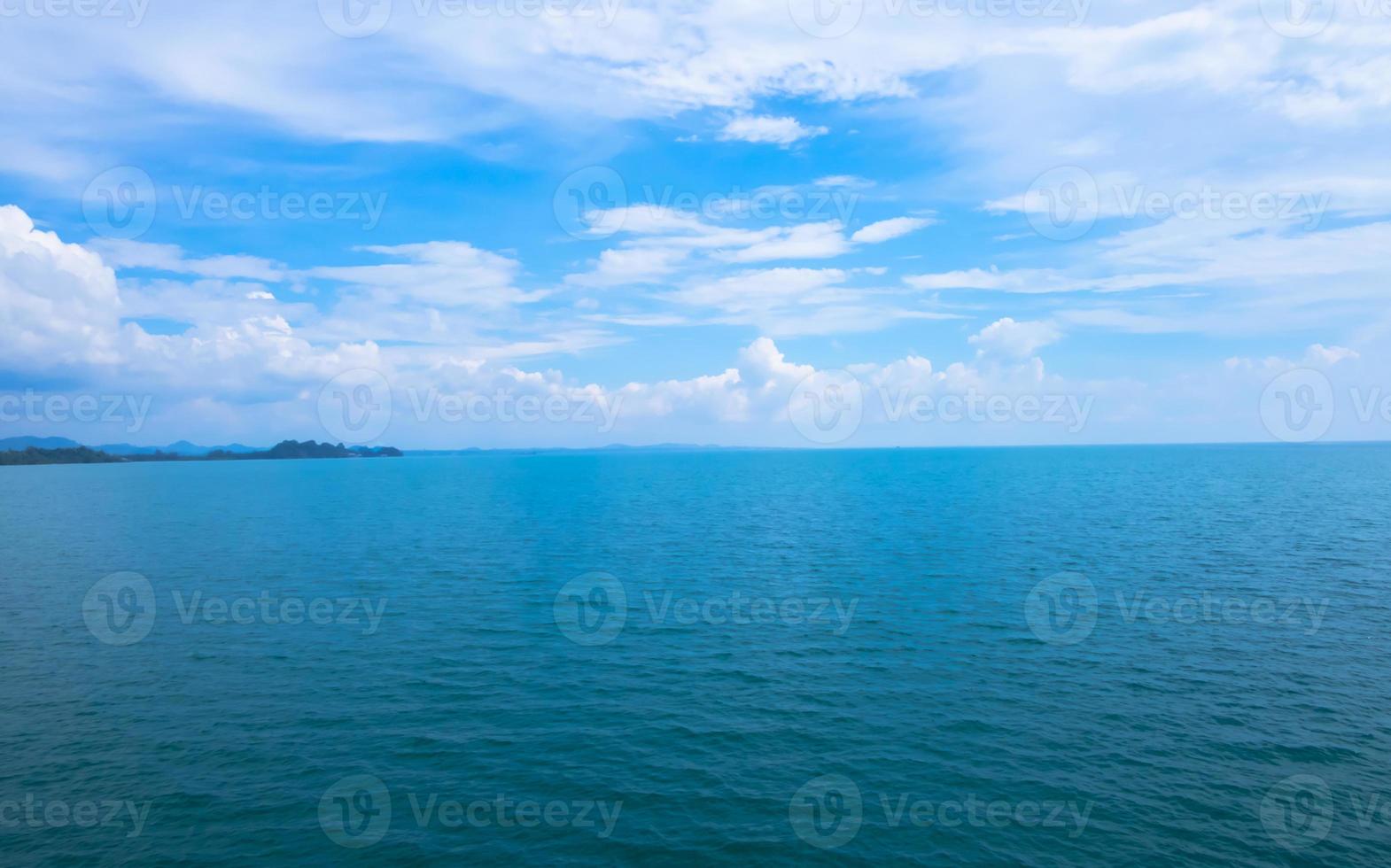 seascape and sky white clouds on ocean sea photo