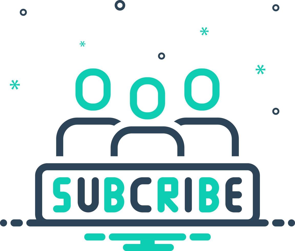 mix icon for subscribers vector