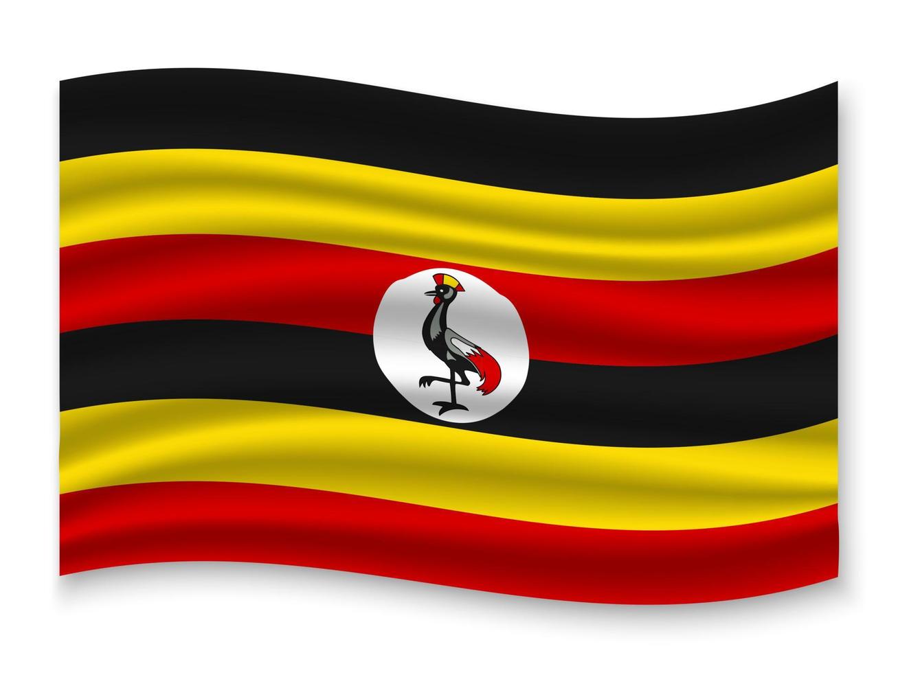 3D Waving Flag  . Vector illustration