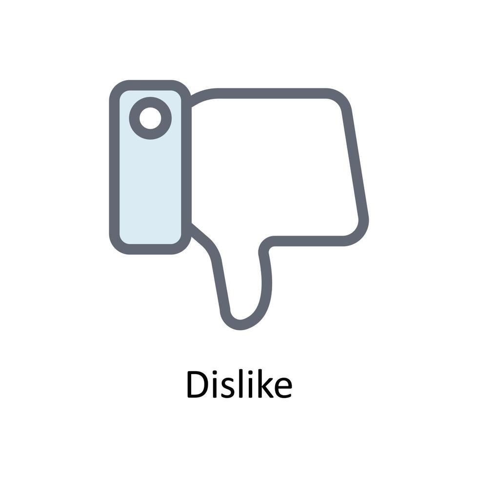Dislike Vector Fill outline Icons. Simple stock illustration stock