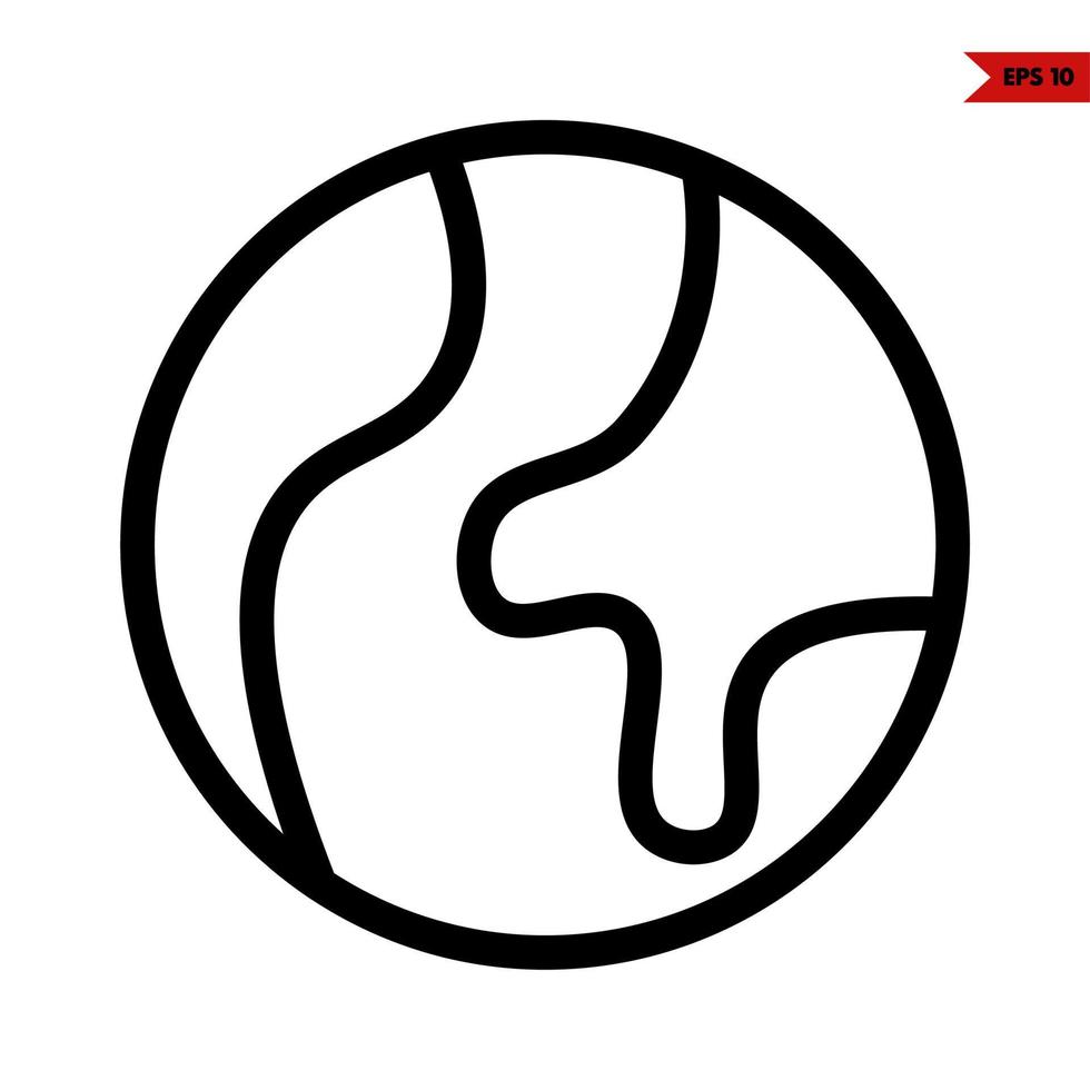 earth line icon vector