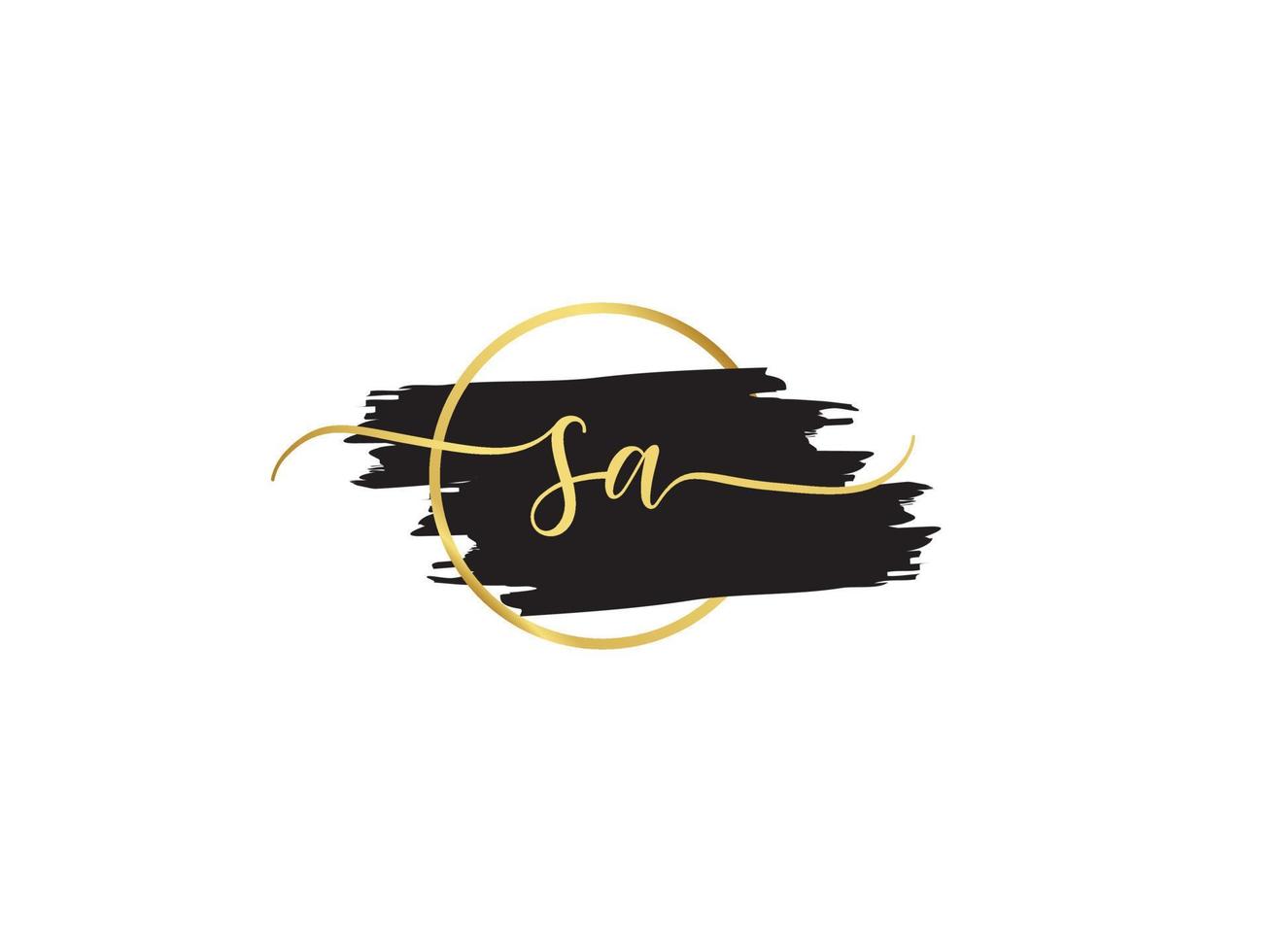Signature Letter Sa Logo, Clothing SA Logo Letter Vector Art