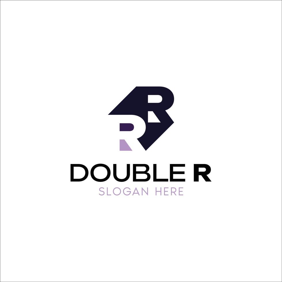 RR Logo or Double R Logo Vector Design