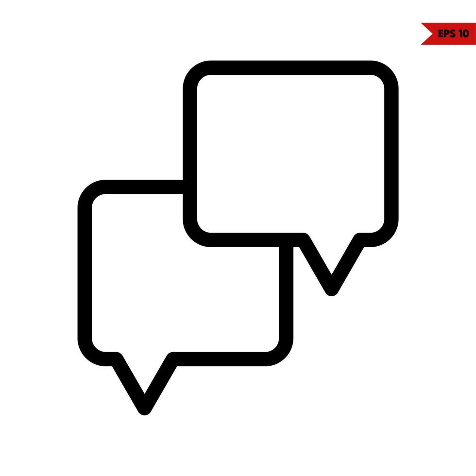 speech bubble line icon vector