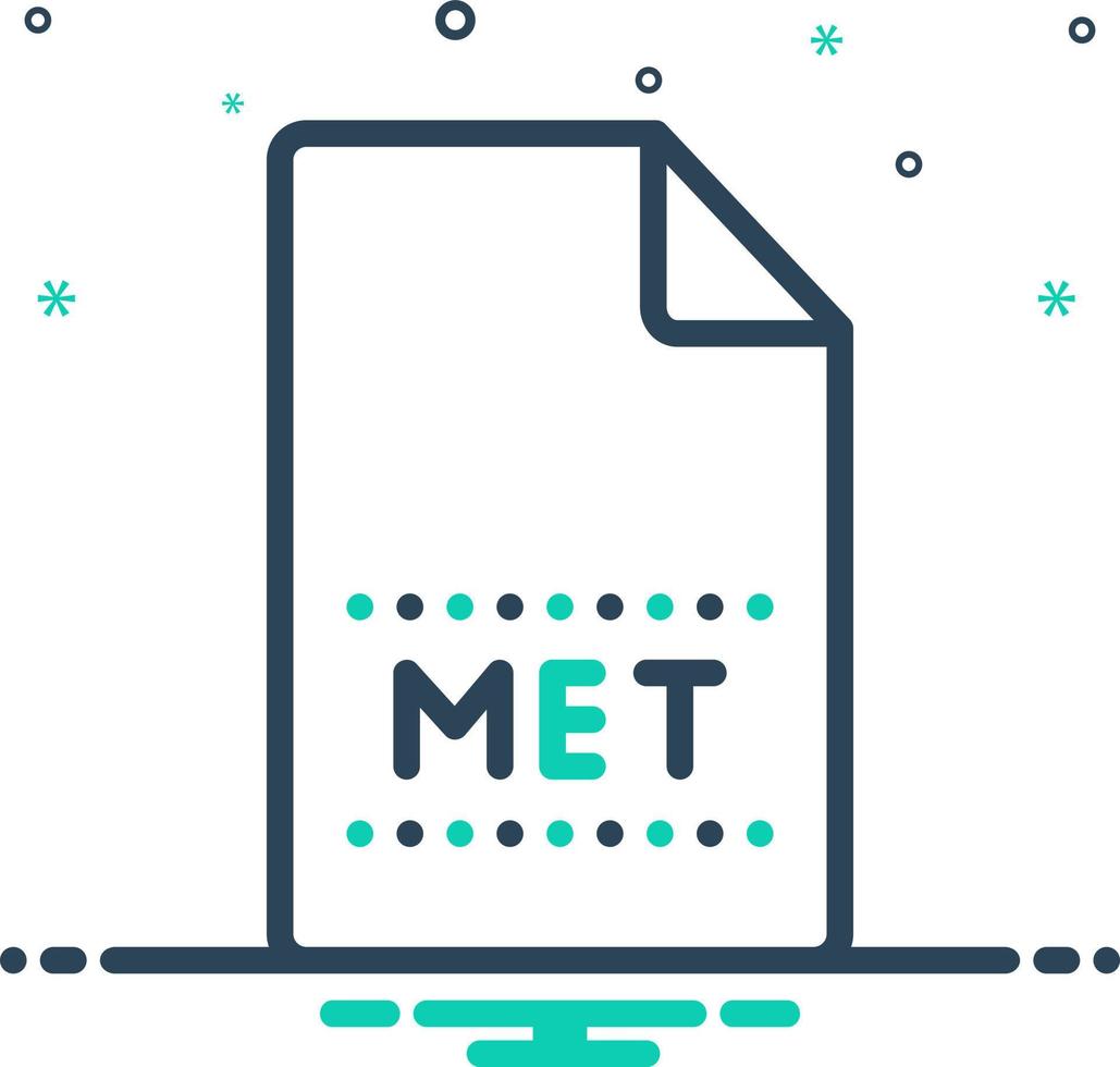 mix icon for met vector