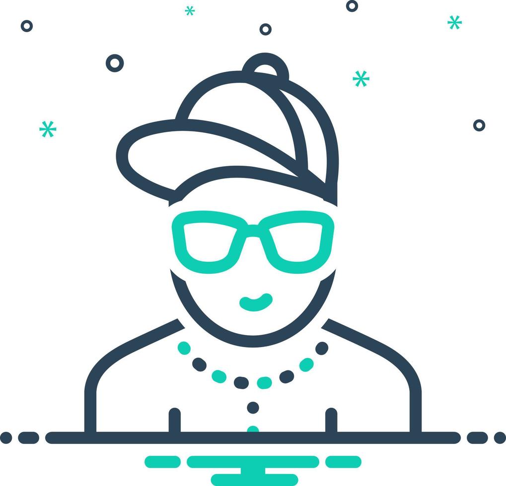 mix icon for dude vector