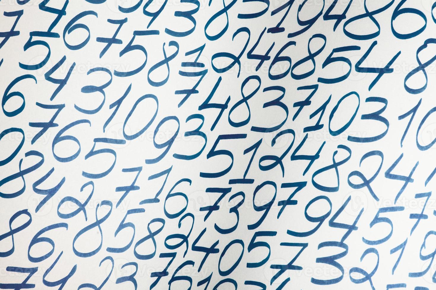 Background of numbers. from zero to nine. Finance data concept. Mathematic. Seamless pattern with numbers. financial crisis concept. Business success. photo