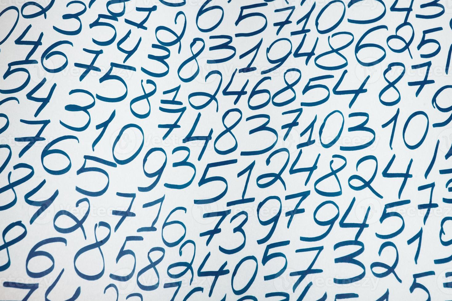 Background of numbers. from zero to nine. Finance data concept. Mathematic. Seamless pattern with numbers. financial crisis concept. Business success. photo