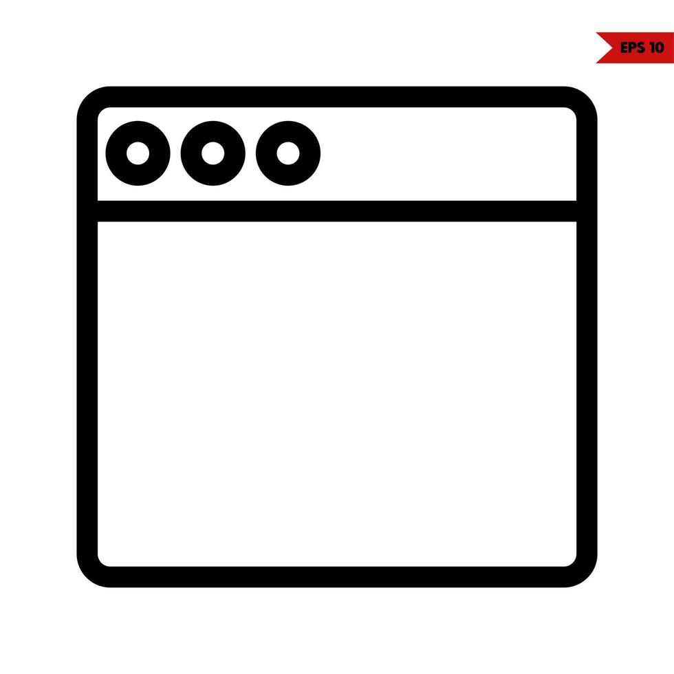 monitor line icon vector