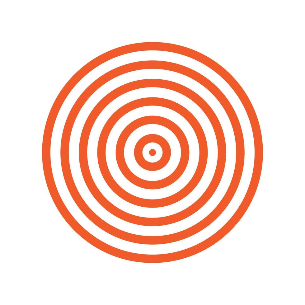 Target, circles, concentric circles, impact effect isolated vector illustration.