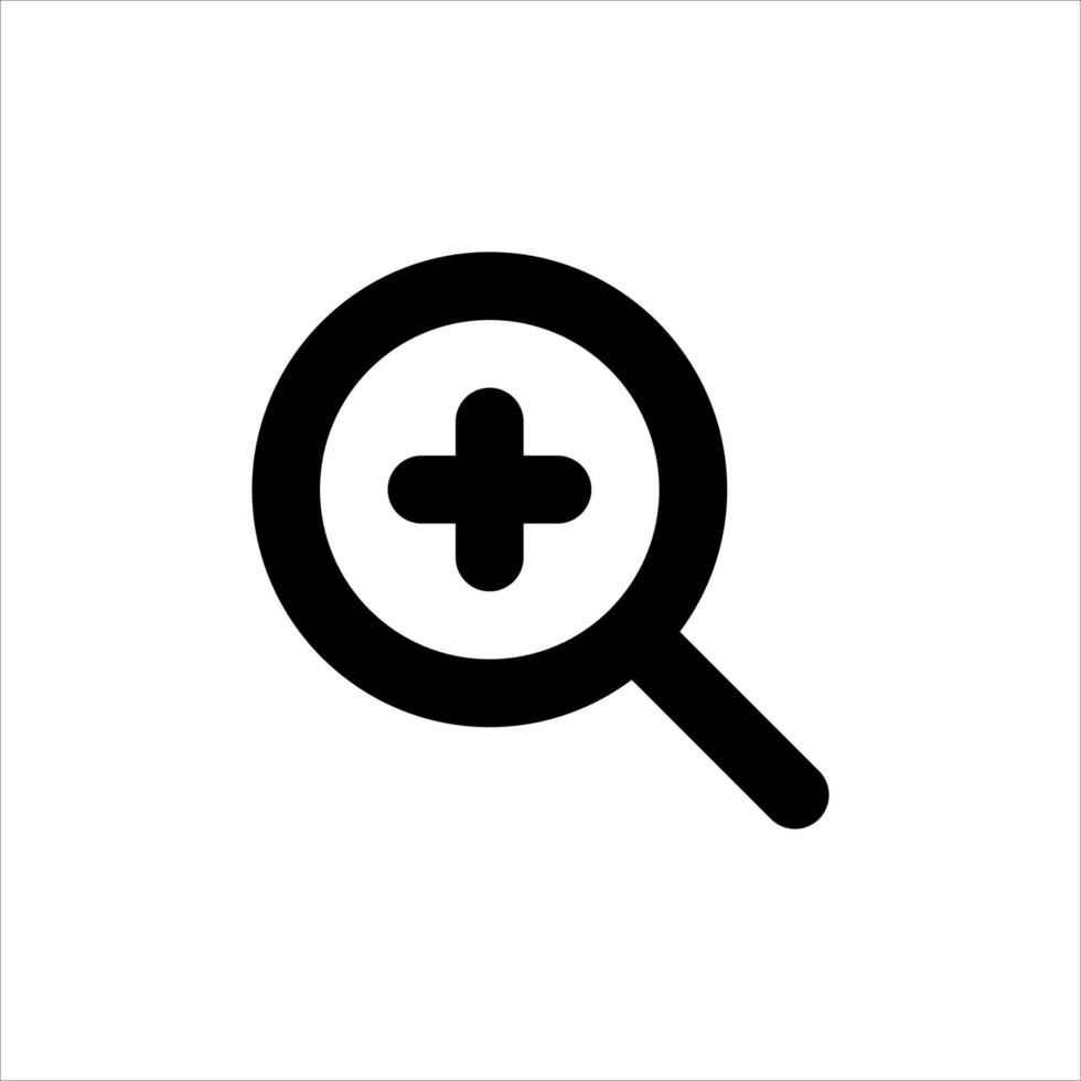 Simple web icon in vector zoom, zoom in