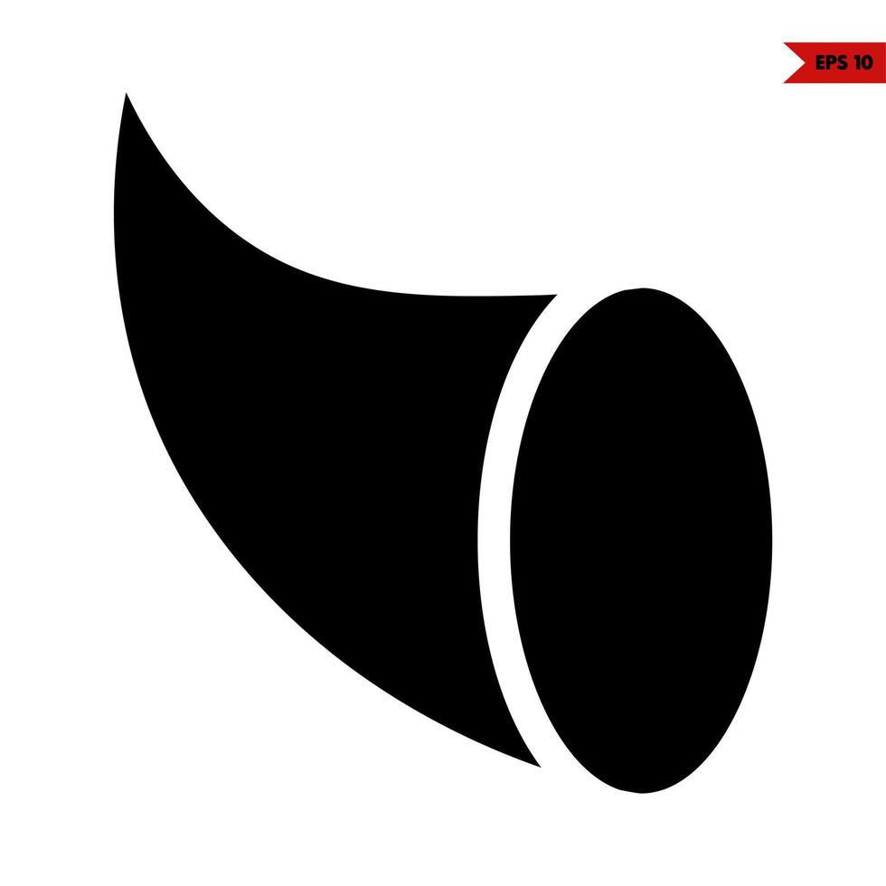 horn glyph icon vector