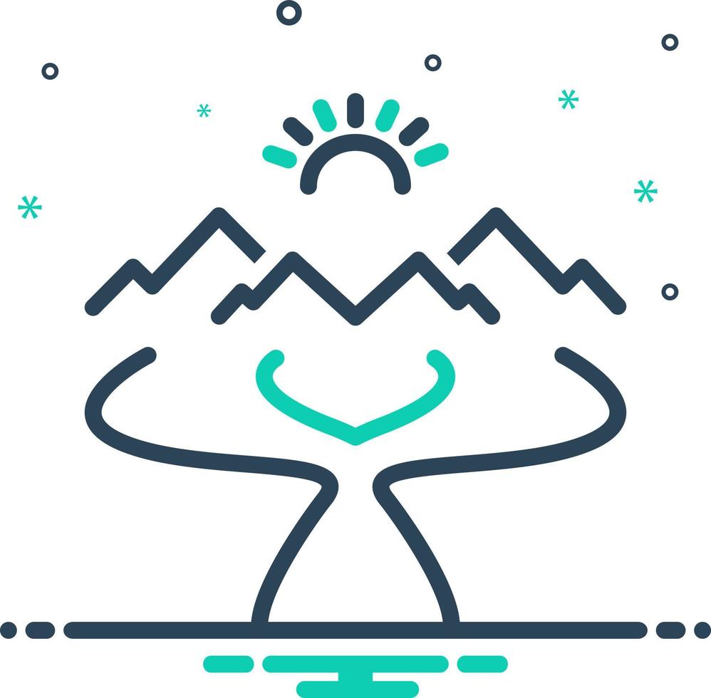 mix icon for watershed vector