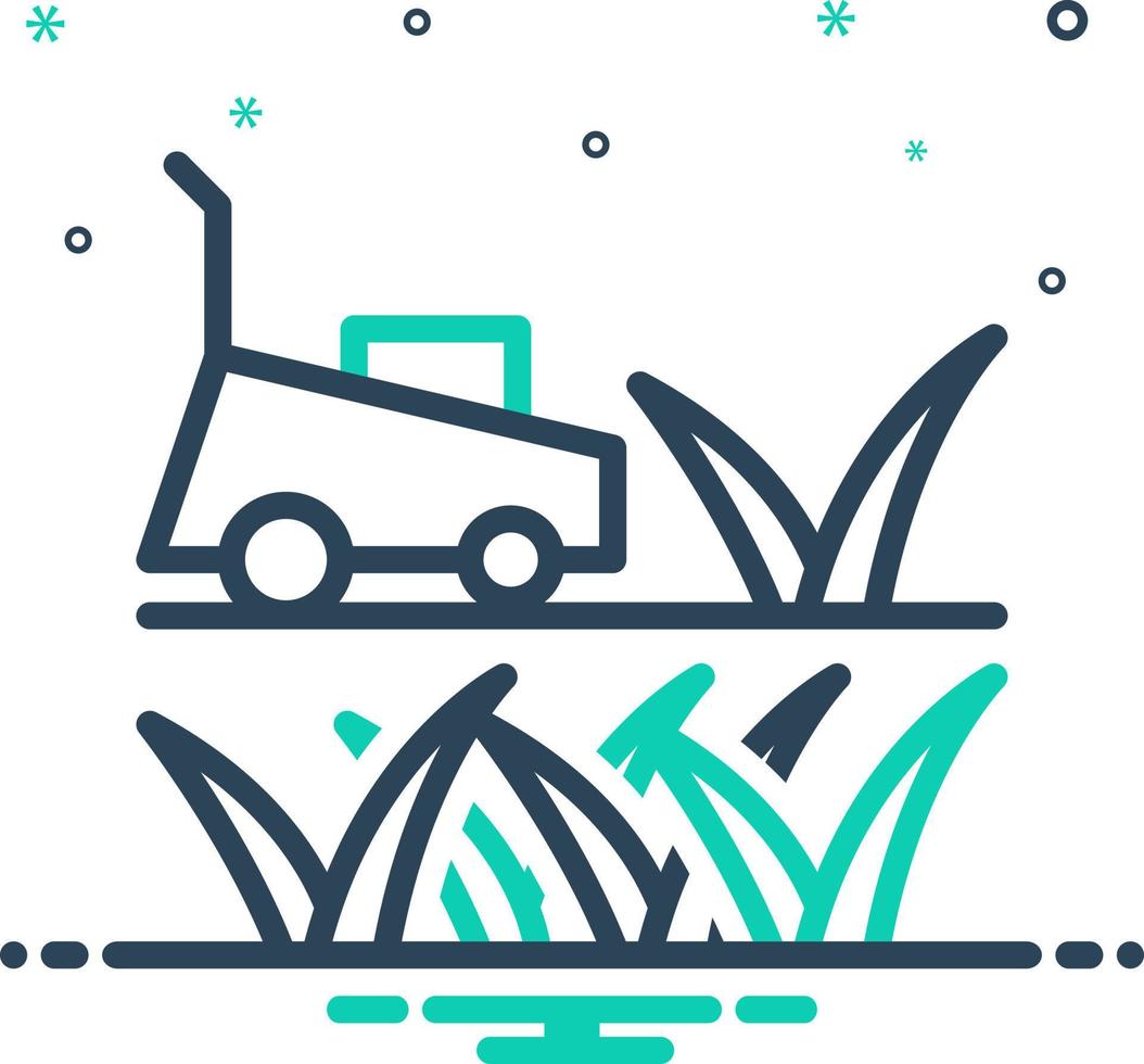 mix icon for lawn vector