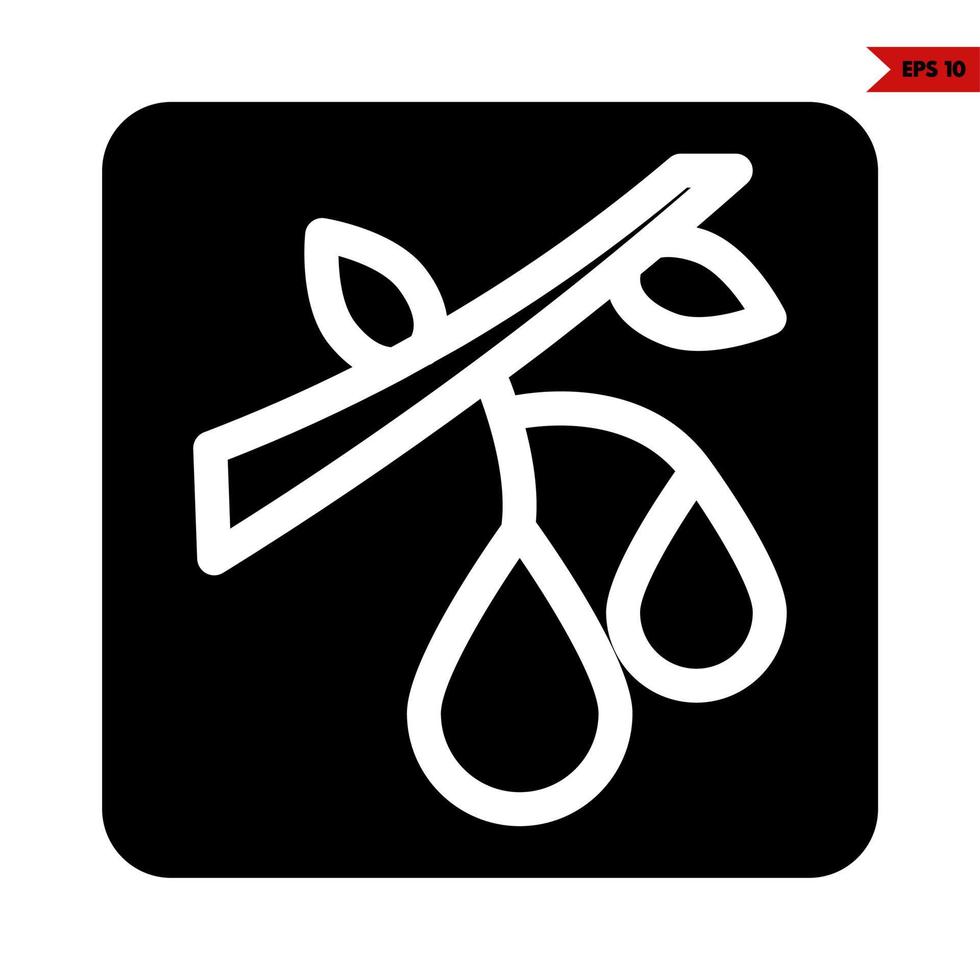 tree in frame  glyph icon vector