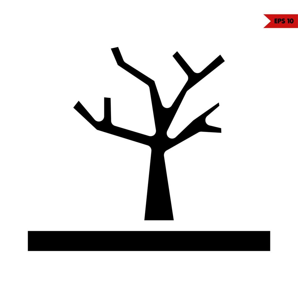 icono de glifo de árbol vector