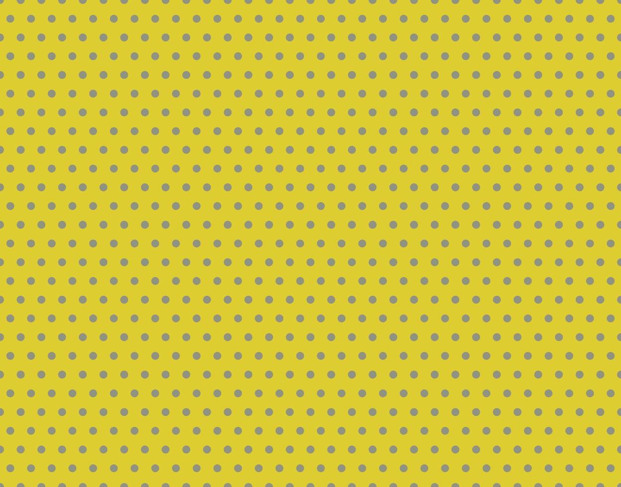 Grey and yellow polka dot pattern. Vector background.