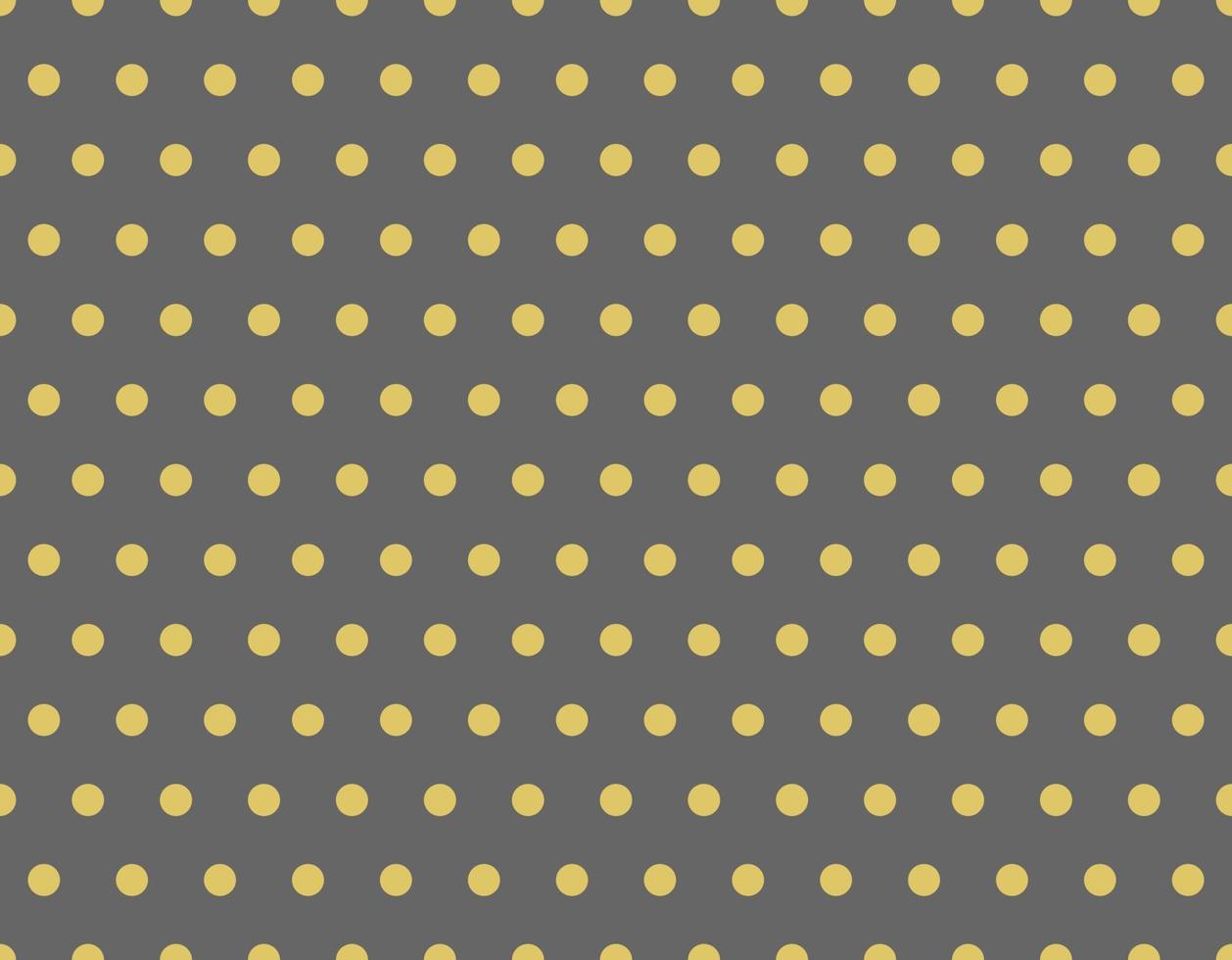 Yellow and grey polka dot pattern. Vector background.