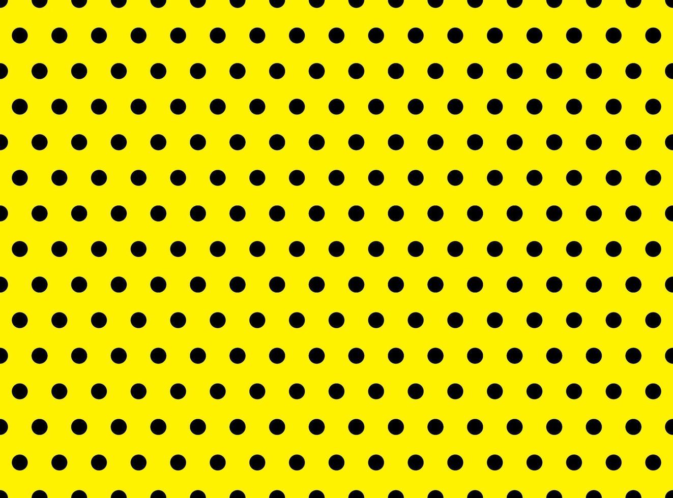 Black and yellow polka dot pattern vector background