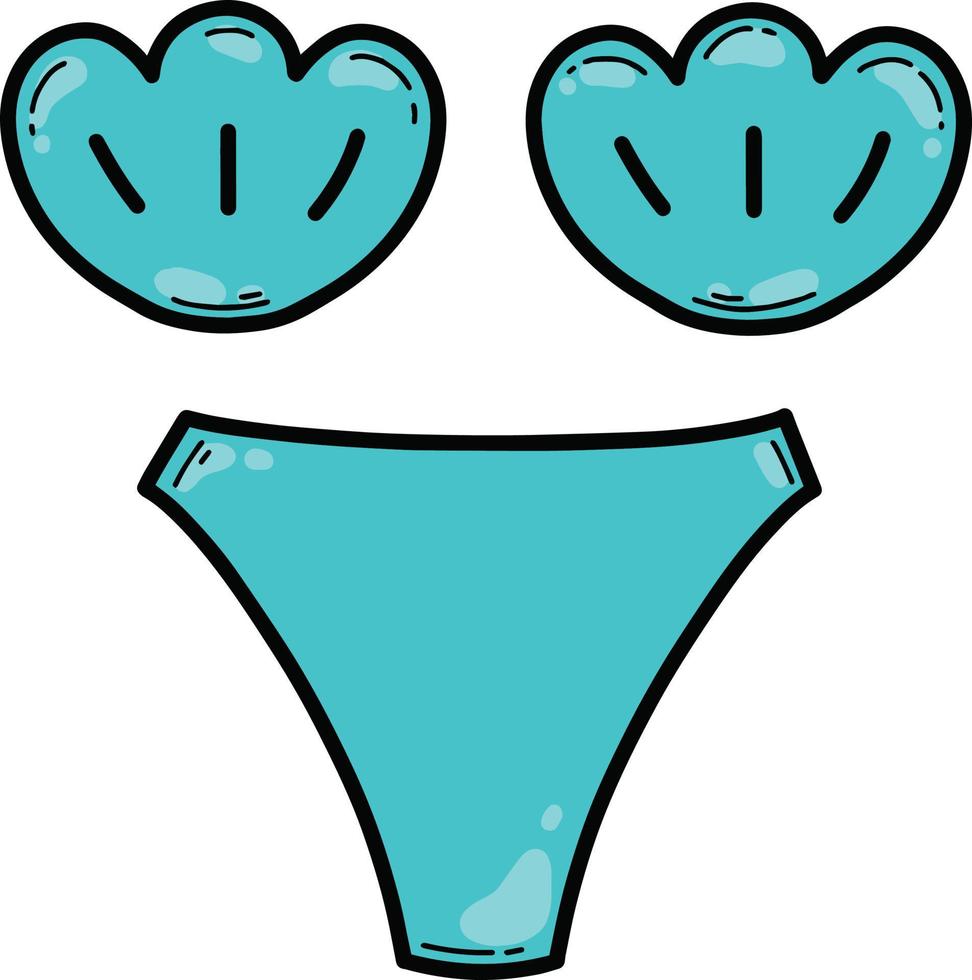 swimming accessories good vector