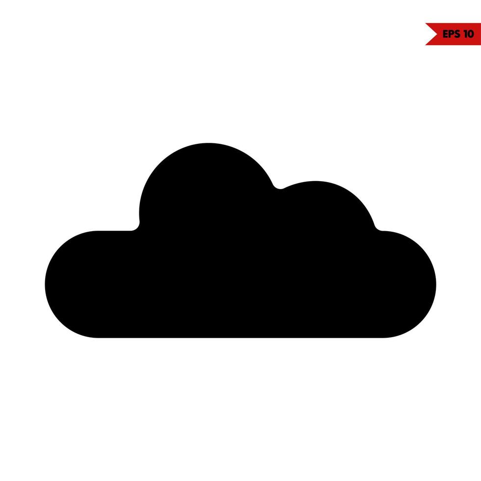 cloud glyph icon vector