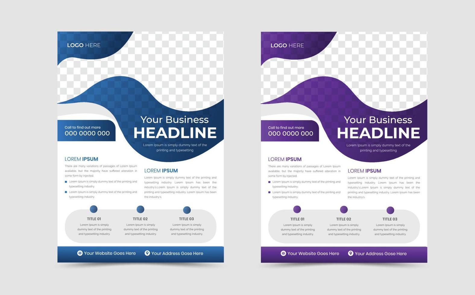 Corporate business flyer design, digital marketing agency Free Vector