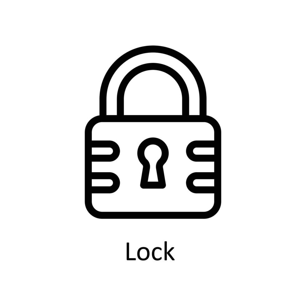 Lock Vector  outline Icons. Simple stock illustration stock