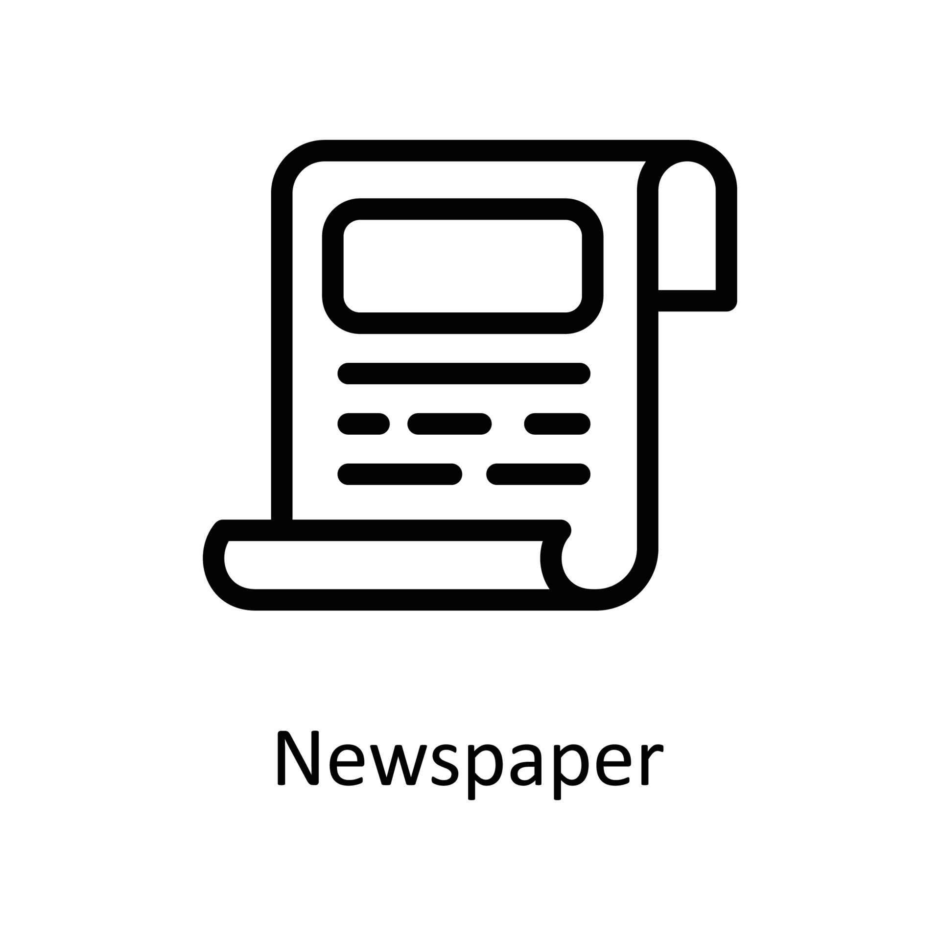 Newspaper Vector outline Icons. Simple stock illustration stock 21831856 Vector Art at Vecteezy